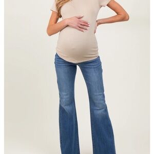 Pink blush Hem Flare Maternity Jeans - Sz 28